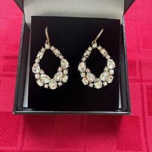 Gold and Silver Crystal Earrings
